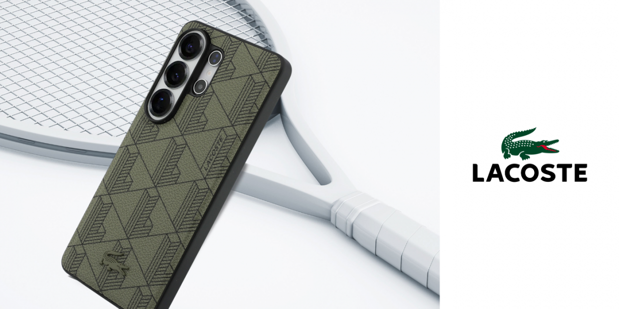 Husa Lacoste PVC Monogram The Blend cu MagSafe compatibila cu Samsung Galaxy S26 Ultra, Khaki 1 Lerato.ro