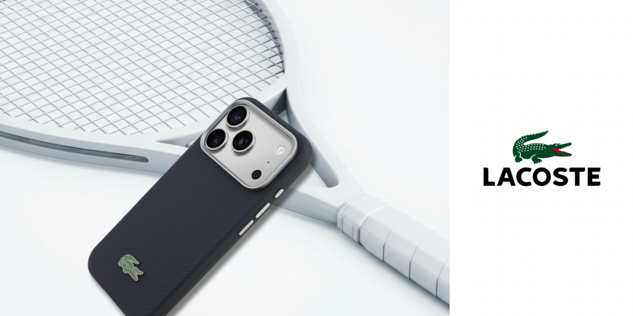 Husa Lacoste Semi Wrap Petit Pique cu MagSafe compatibila cu iPhone 17 Pro, Navy Blue 1 Lerato.ro