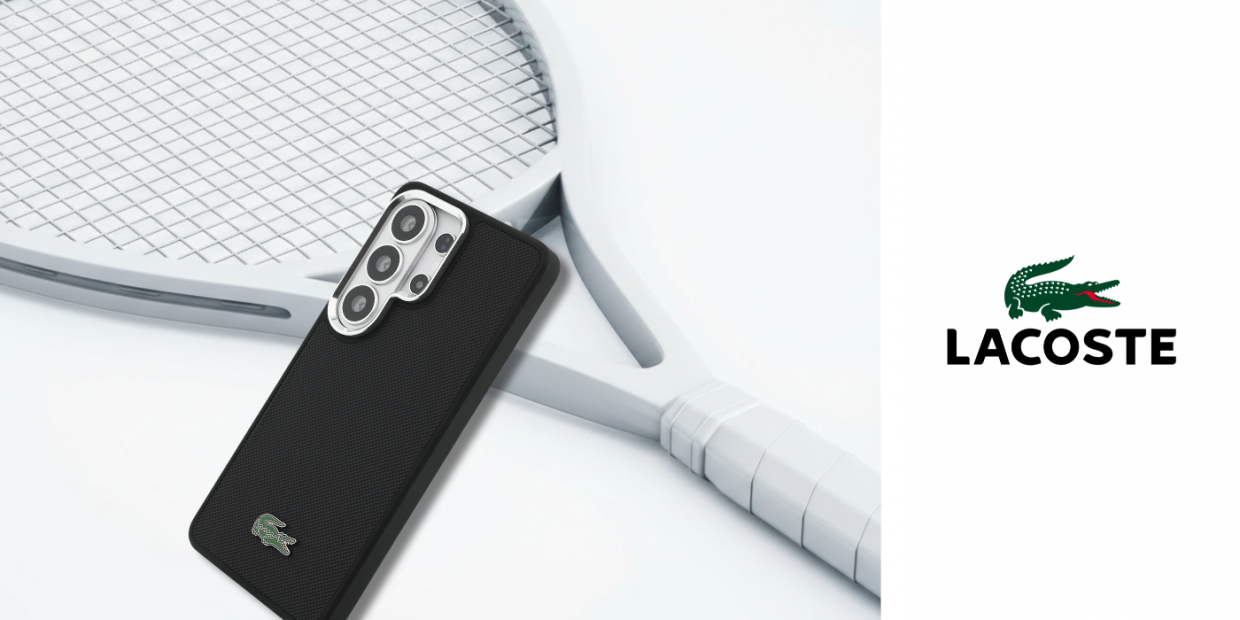 Carcasa Lacoste Full Wrap Petit Pique cu MagSafe compatibila cu Samsung Galaxy S26 Ultra, Negru 1 Lerato.ro