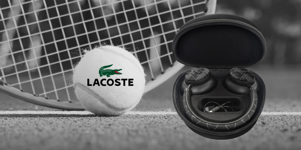 Casti wireless Lacoste The Blend LH04, ENC, Bluetooth 5.4, 300 mAh, Autonomie 32h, USB-C, Negru 1 Lerato.ro