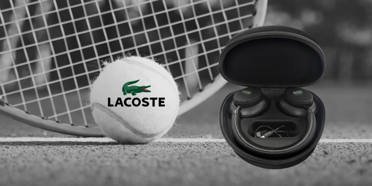 Casti wireless Lacoste Petit PiqueLH04, ENC, Bluetooth 5.4, 300 mAh, Autonomie 32h, USB-C, Negru 1 Lerato.ro