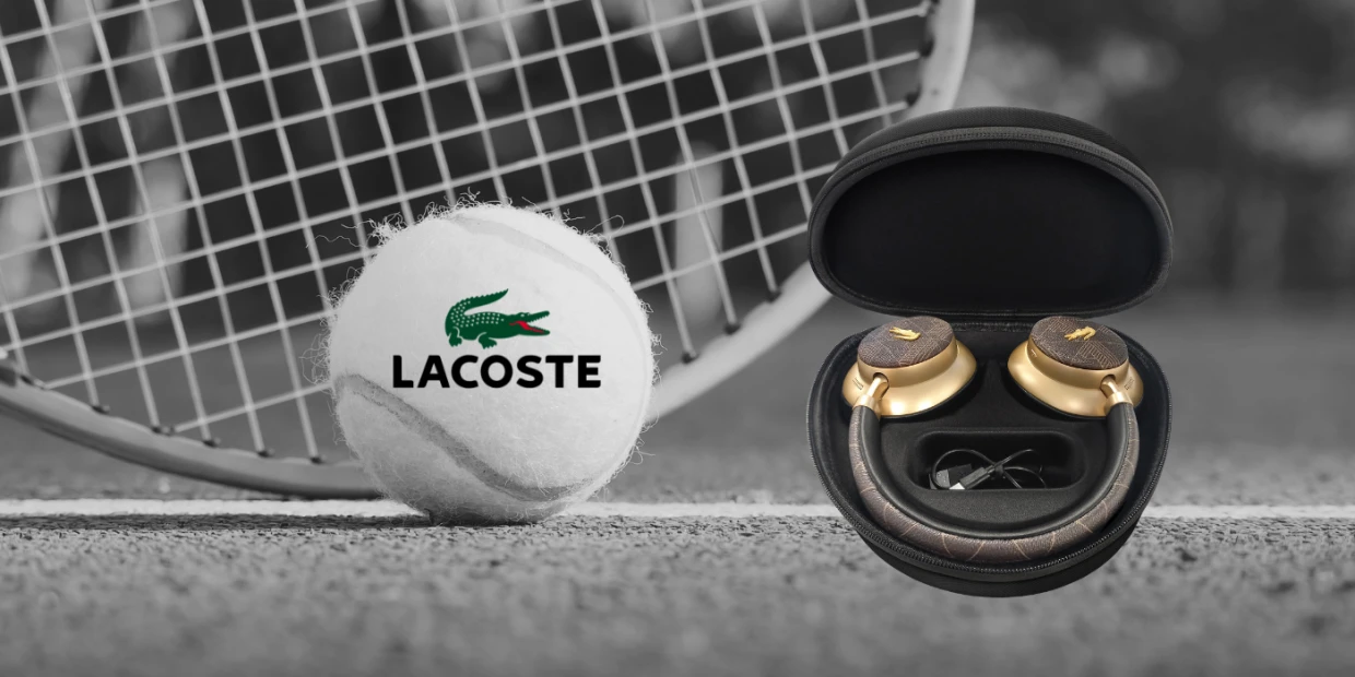Casti wireless Lacoste The Blend LH04, ENC, Bluetooth 5.4, 300 mAh, Autonomie 32h, USB-C, Maro 1 Lerato.ro