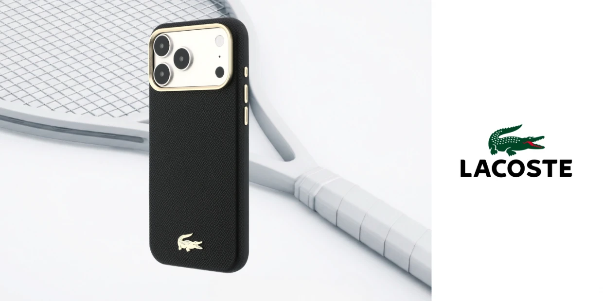 Husa Lacoste Champs Elysees Embossed cu MagSafe compatibila cu iPhone 18 Pro Max / 17 Pro Max, Negru 1 Lerato.ro