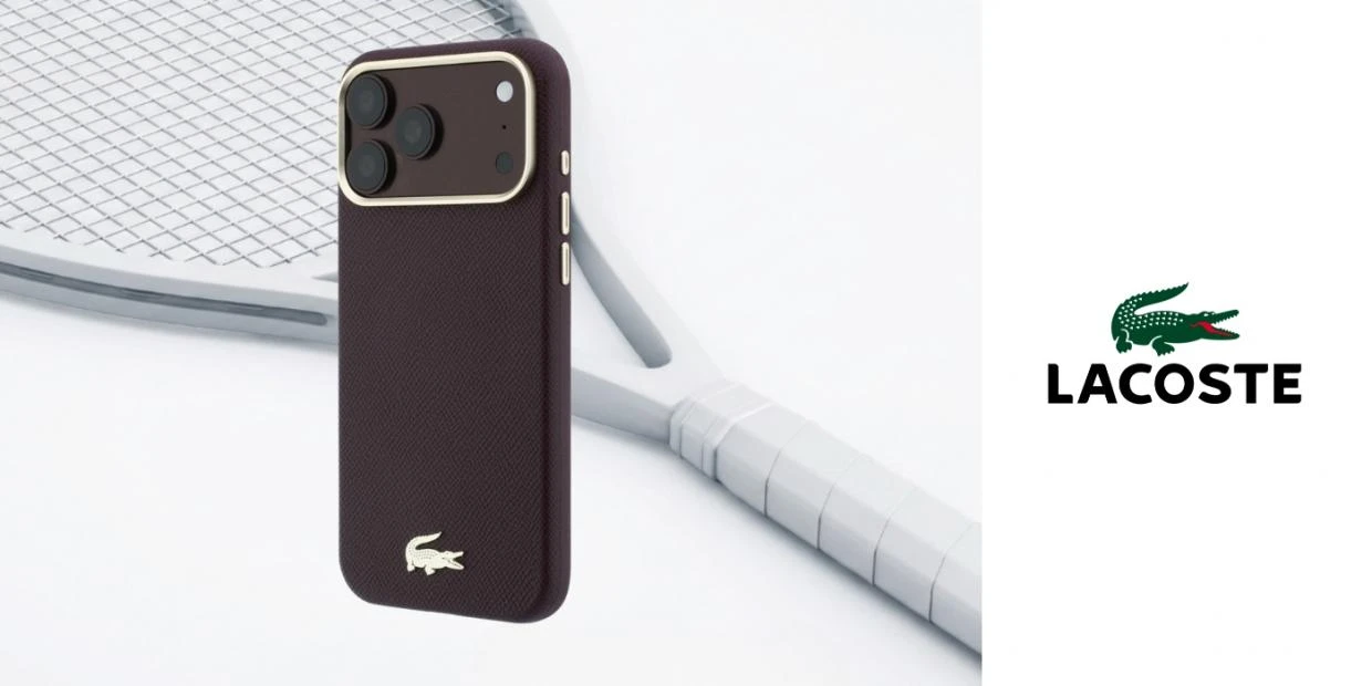 Husa Lacoste Champs Elysees Embossed cu MagSafe compatibila cu iPhone 18 Pro / 17 Pro, Burgundy 1 Lerato.ro