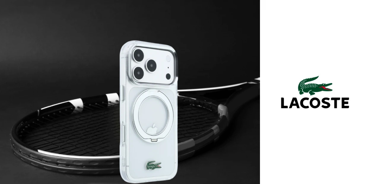 Husa Lacoste IML Glossy Finish Ring Stand cu MagSafe compatibila cu iPhone 18 Pro Max / 17 Pro Max, Transparent 1 Lerato.ro