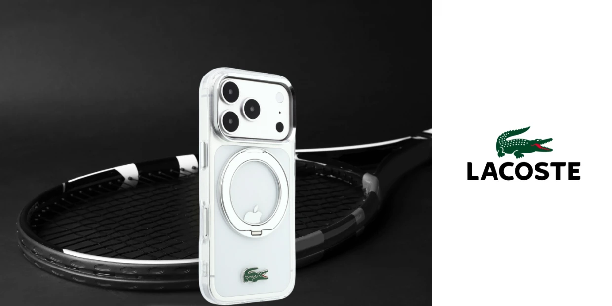 Husa Lacoste IML Glossy Finish Ring Stand cu MagSafe compatibila cu iPhone 18 Pro / 17 Pro, Transparent 1 Lerato.ro