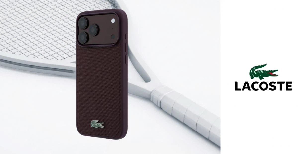 Husa Lacoste Petit Pique Lacquer Logo cu MagSafe compatibila cu iPhone 18 Pro Max / 17 Pro Max, Burgundy 1 Lerato.ro