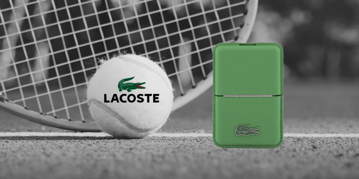 Portofel Lacoste Iconic Petit Pique, Compatibil MagSafe, Verde 1 Lerato.ro
