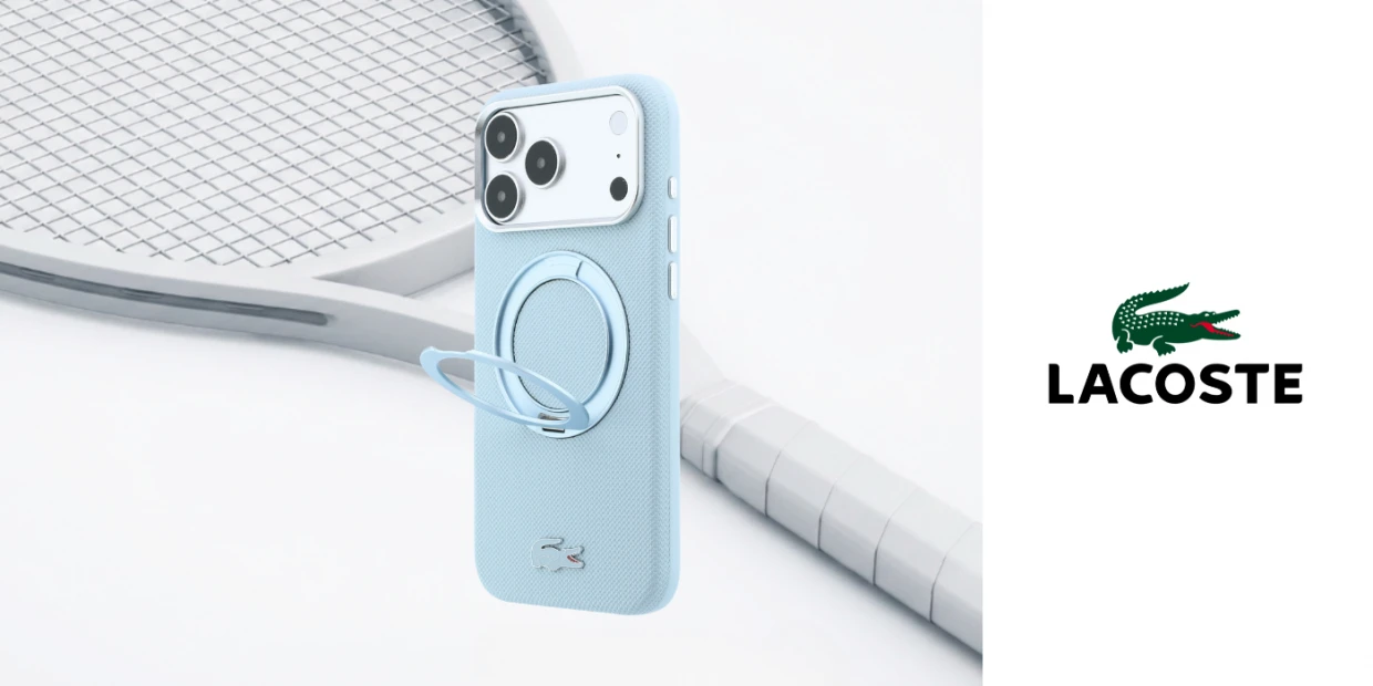 Husa Lacoste Petit Pique Ring Stand cu MagSafe compatibila cu iPhone 18 Pro / 17 Pro, Albastru 1 Lerato.ro