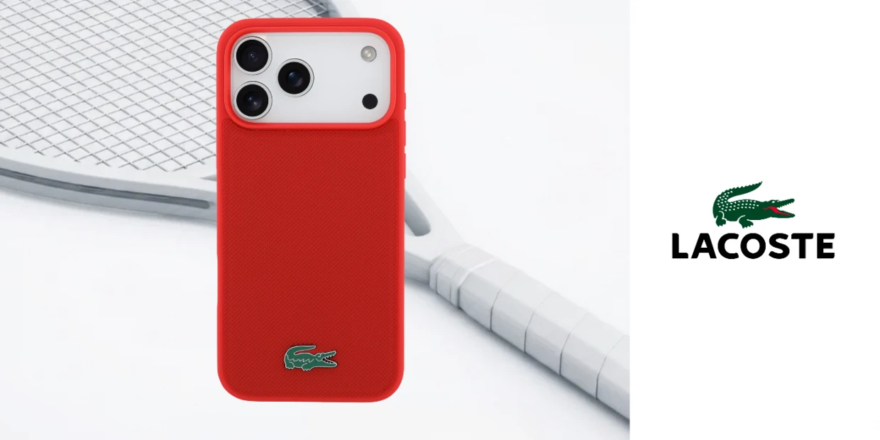 Husa Lacoste Petit Pique Lacquer Logo cu MagSafe compatibila cu iPhone 18 Pro Max / 17 Pro Max, Rosu 1 Lerato.ro