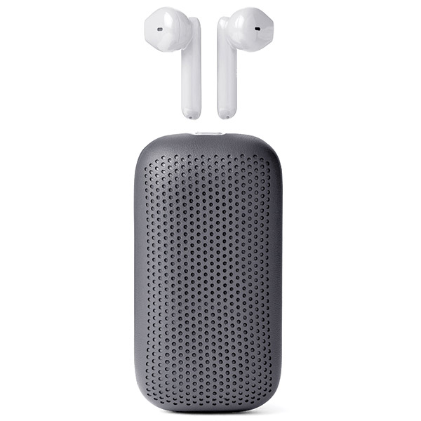 Casti wireless Lexon Speakerbuds, Bluetooth 5.2, 400mAh, Autonomie 6h, USB-C, Gri 1 Lerato.ro