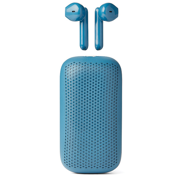Casti wireless Lexon Speakerbuds, Bluetooth 5.2, 400mAh, Autonomie 6h, USB-C, Albastru 1 Lerato.ro