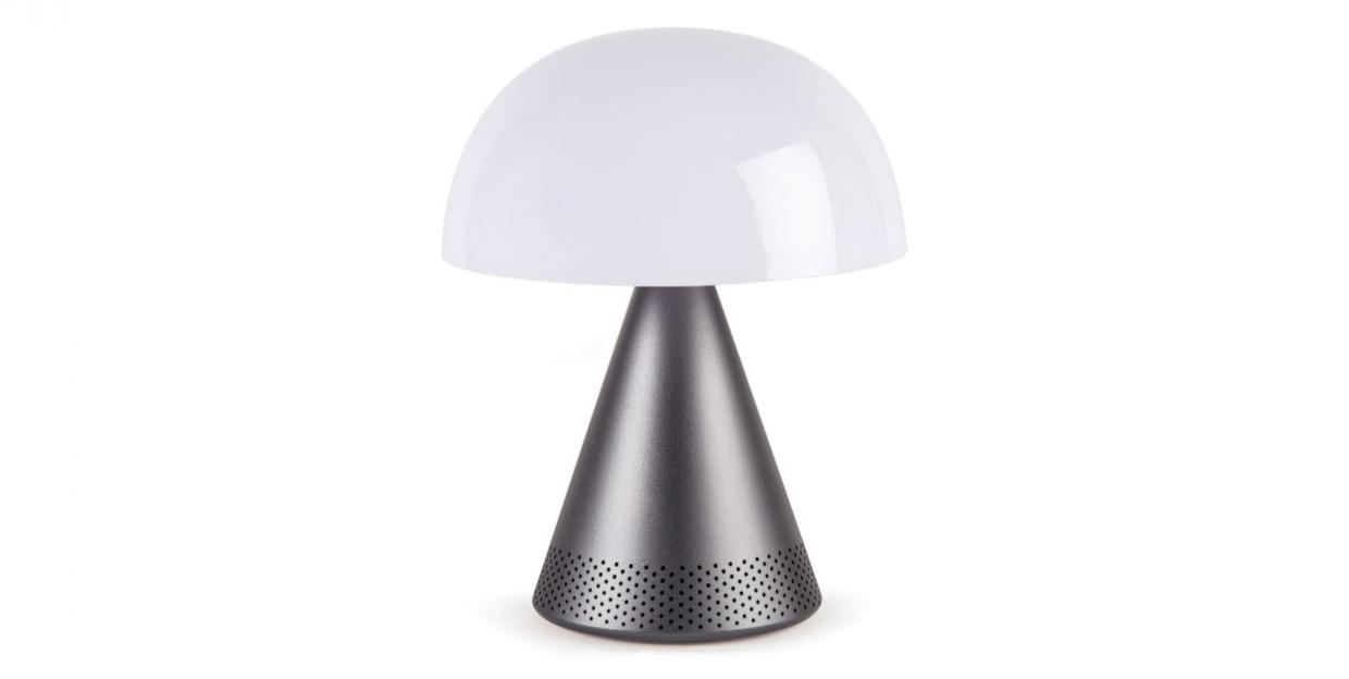 Lampa LED 2in1 Lexon Mina Audio L, Difizor 5W, Lumina cu 7 culori, Bluetooth, USB-C, Gunmetal 1 Lerato.ro