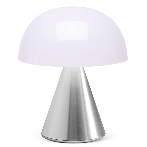 Lampa LED Lexon Mina M, Lumina cu 7 culori, Autonomie 24h, IPX4, USB-C, Silver 1 Lerato.ro