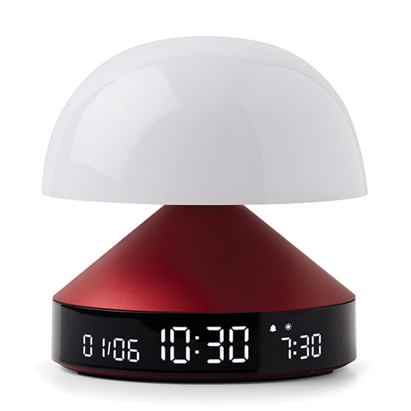 Ceas cu alarma 3in1 Lexon Mina Sunrise, Lampa LED cu 9 culori, Display Digital, 2000mAh, USB-C, Rosu 1 Lerato.ro
