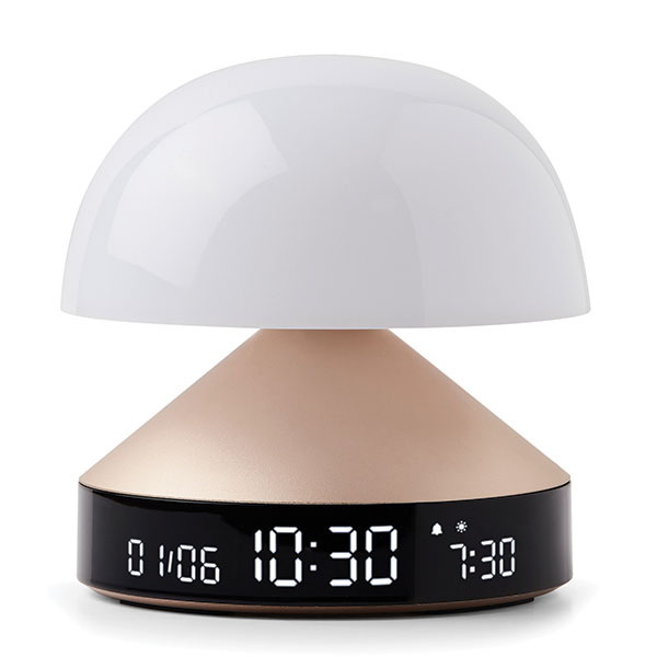 Ceas cu alarma 3in1 Lexon Mina Sunrise, Lampa LED cu 9 culori, Display Digital, 2000mAh, USB-C, Gold 1 Lerato.ro