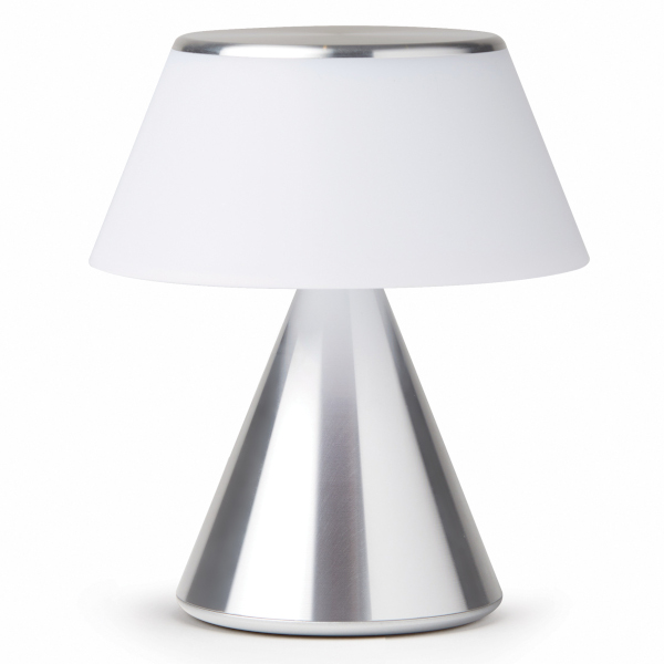 Lampa LED Lexon Luma M, Lumina cu 9 culori, 900mAh, Autonomie 4h, IPX4, USB-C, Silver 1 Lerato.ro