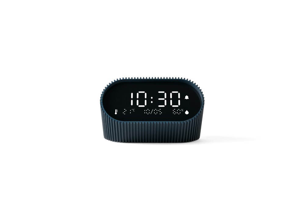 Ceas cu alarma Lexon Ray, Senzor Temperatura / Umiditate, Night Mode, Display Digital, USB-C, Ocean Blue 1 Lerato.ro