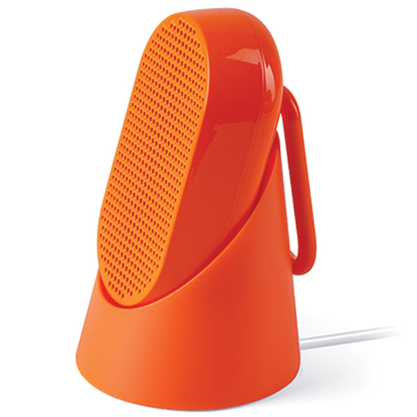 Boxa portabila wireless Lexon Mino T cu suport si carabina, 5W, Bluetooth 4.2, Autonomie 5h, 800mAh, USB-C, IPX4, Portocaliu 1 Lerato.ro