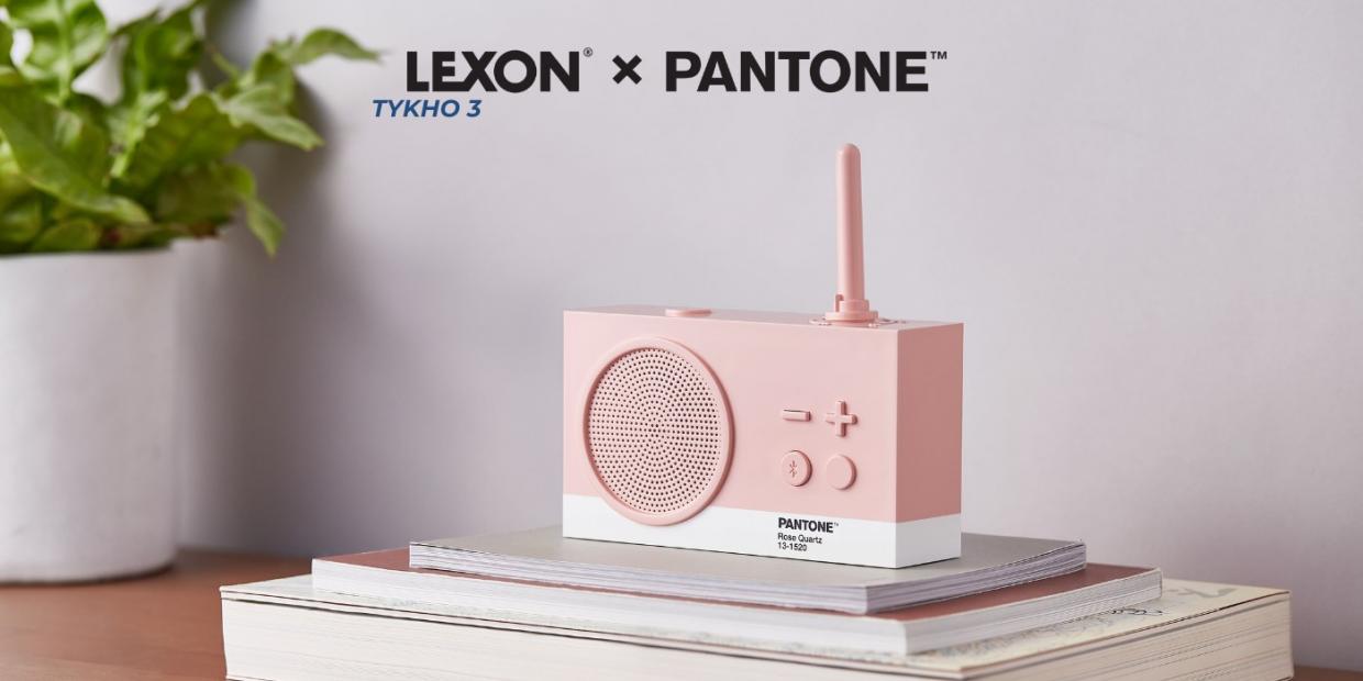 Radio portabil Lexon Tykho 3 X Pantone, Putere difizor 3W, FM, Bluetooth, Autonomie 20h, Roz 1 Lerato.ro