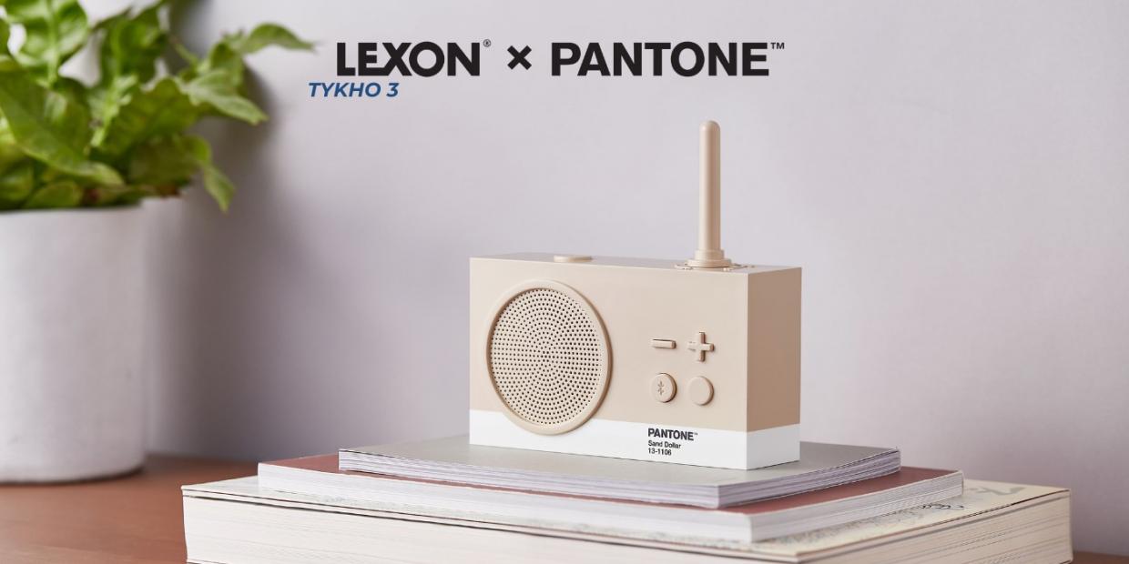 Radio portabil Lexon Tykho 3 X Pantone, Putere difizor 3W, FM, Bluetooth, Autonomie 20h, Bej 1 Lerato.ro