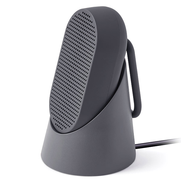 Boxa portabila wireless Lexon Mino T cu suport si carabina, 5W, Bluetooth 4.2, Autonomie 5h, 800mAh, USB-C, IPX4, Gri 1 Lerato.ro