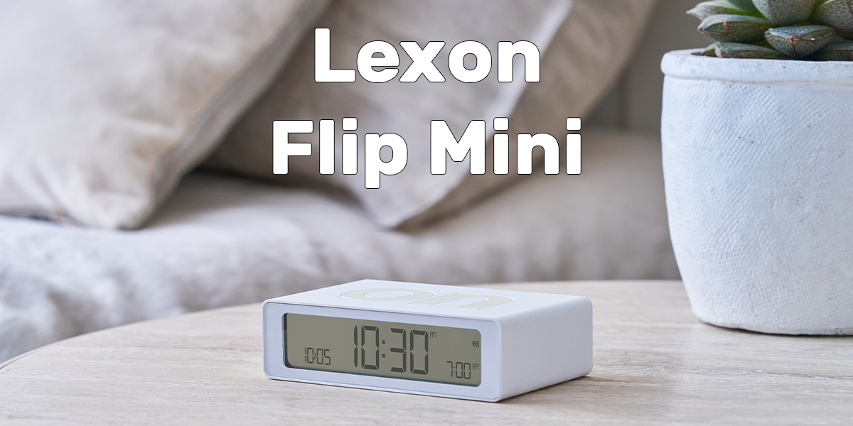 Ceas cu alarma Lexon Flip Mini, Display Digital, Autonomie 6 luni, USB-C, Light Blue 1 Lerato.ro