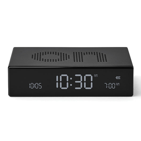 Ceas cu alarma Lexon Flip Premium, Snooze, Display Digital, Luminozitate ajustabila, USB-C, Negru 1 Lerato.ro