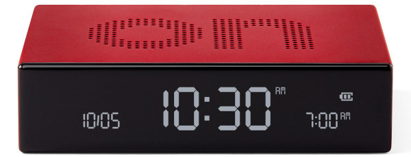 Ceas cu alarma Lexon Flip Premium, Snooze, Display Digital, Luminozitate ajustabila, USB-C, Rosu 1 Lerato.ro