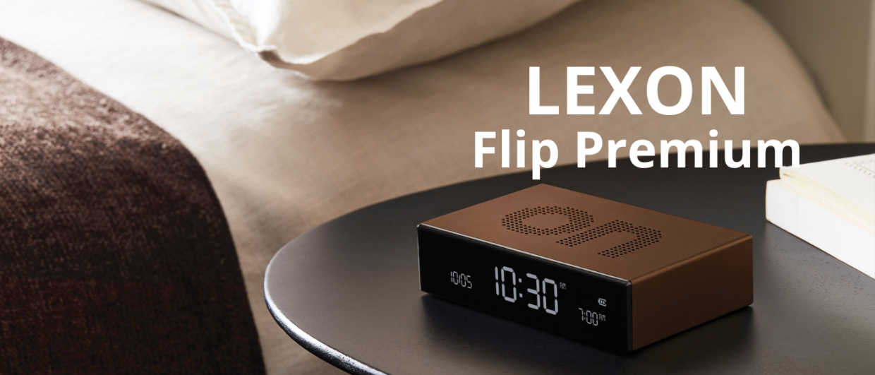 Ceas cu alarma Lexon Flip Premium, Snooze, Display Digital, Luminozitate ajustabila, USB-C, Light Pink 1 Lerato.ro