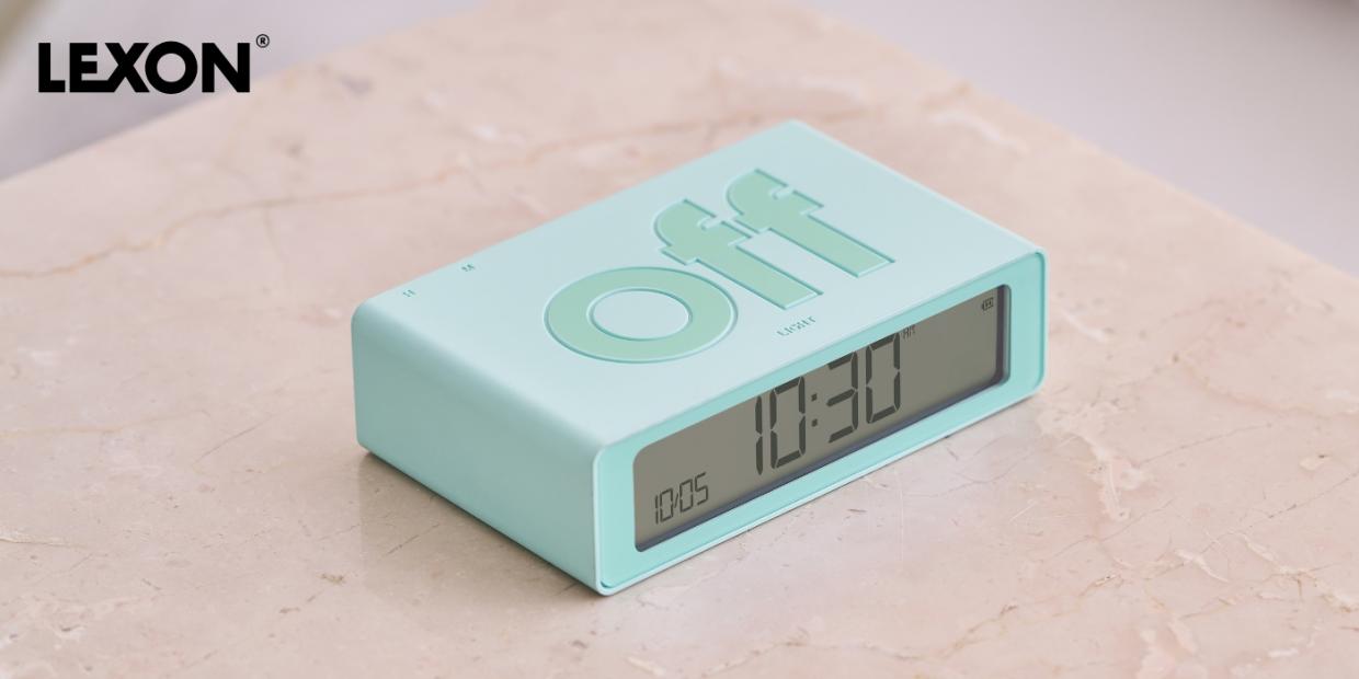 Ceas cu alarma Lexon Flip Mini, Display Digital, Autonomie 6 luni, USB-C, Mint 1 Lerato.ro