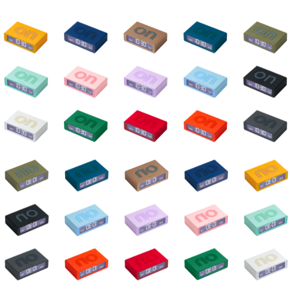 Ceas cu alarma Lexon Flip Mini, Display Digital, Autonomie 6 luni, USB-C, Portocaliu 1 Lerato.ro