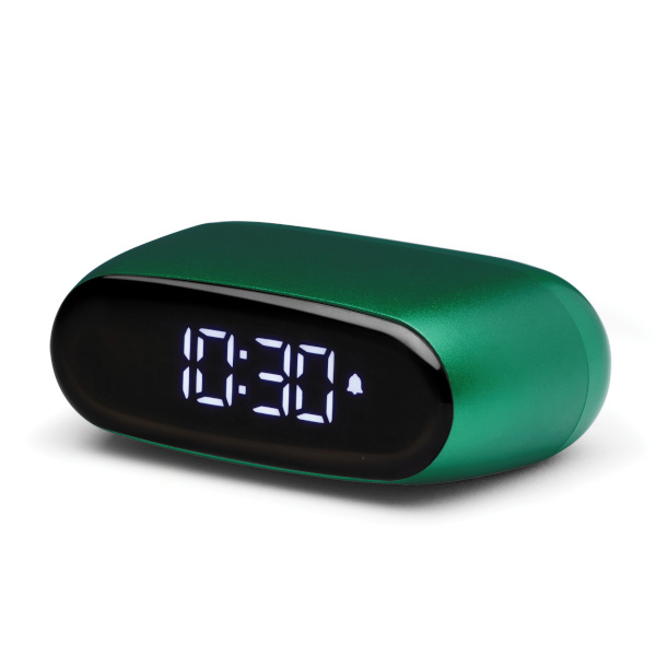 Ceas cu alarma Lexon Minut Mini, Snooze, Display Digital, Control tactil, 800mAh, USB-C, Dark Green 1 Lerato.ro