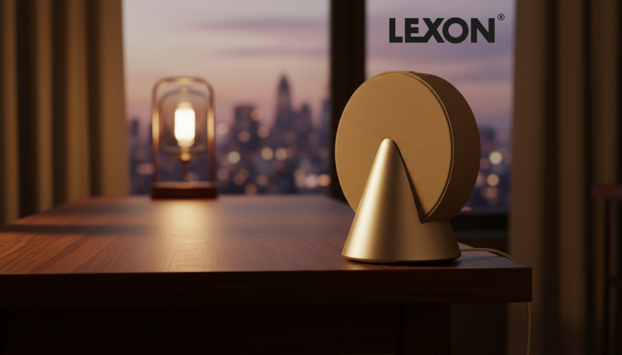 Boxa portabila wireless Lexon Conic, Bluetooth, Autonomie 12h, Timp incarcare 5h, USB-C, Gold 1 Lerato.ro