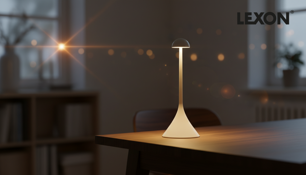 Lampa de birou Lexon Steli S Dome, 9 culori, 100lm, Autonomie 12h, USB-C, Alb 1 Lerato.ro