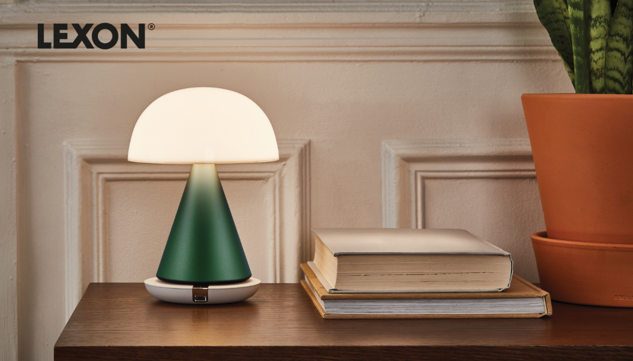 Lampa LED Lexon Mina L, Lumina cu 7 culori, Autonomie 24h, IPX4, USB-C, Dark Green 1 Lerato.ro