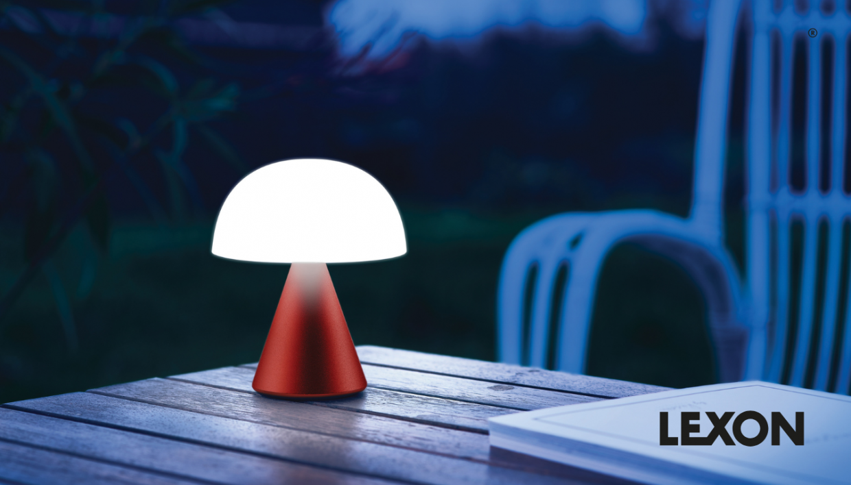 Lampa LED Lexon Mina M, Lumina cu 7 culori, Autonomie 24h, IPX4, USB-C, Dark Red 1 Lerato.ro