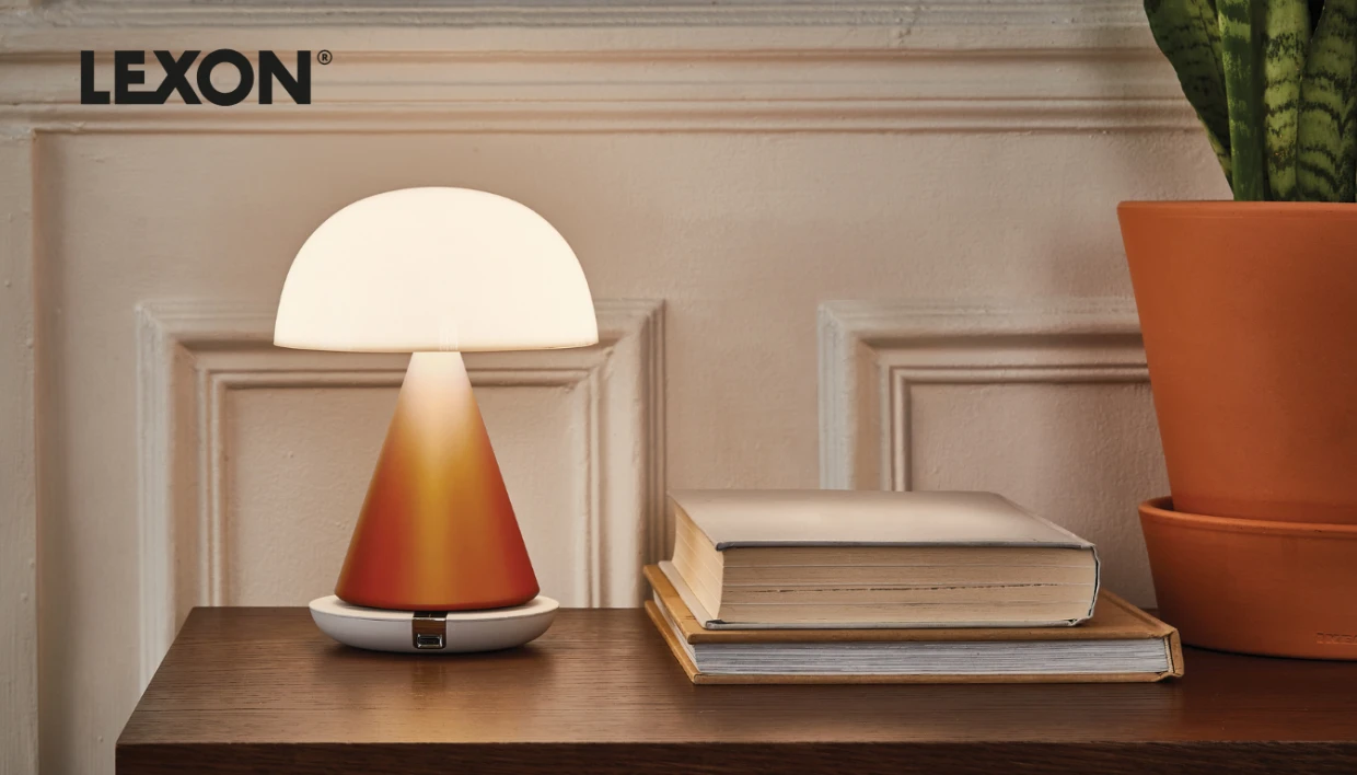 Lampa LED Lexon Mina L, Lumina cu 7 culori, Autonomie 24h, IPX4, USB-C, Portocaliu 1 Lerato.ro