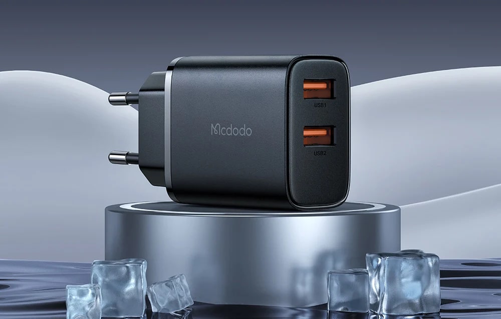 Incarcator retea Mcdodo CH-5070, 2x USB, 12W, Negru 1 Lerato.ro