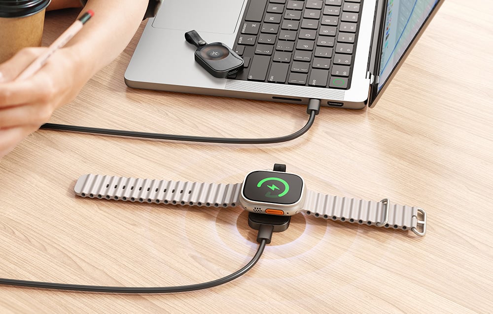 Incarcator wireless Mcdodo CH-4991 Magnetic compatibil cu Apple Watch, USB-C mama, 3.5W, Negru 1 Lerato.ro