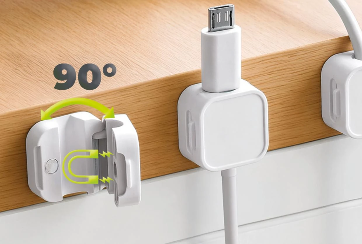 Set de 6 organizatoare pentru cabluri Mobile Origin CB8, 20 x 20 x 11.5 mm, Alb 1 Lerato.ro