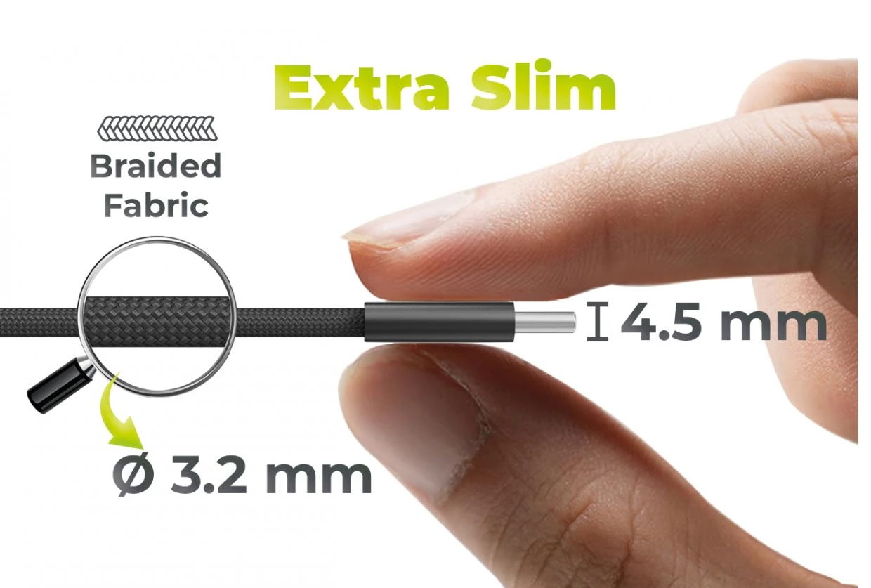 Cablu pentru incarcare si transfer de date Mobile Origin CB11 Ultra-Slim, 2x USB-C, 60W, 480Mbps, 1m, Negru 1 Lerato.ro