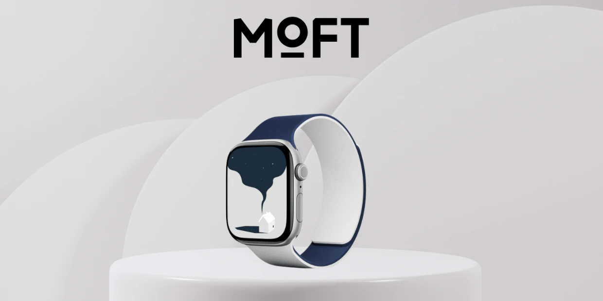 Curea din silicon Moft Snap Duo compatibila cu Apple Watch 38/40/41/42 mm, Misty Cove 1 Lerato.ro