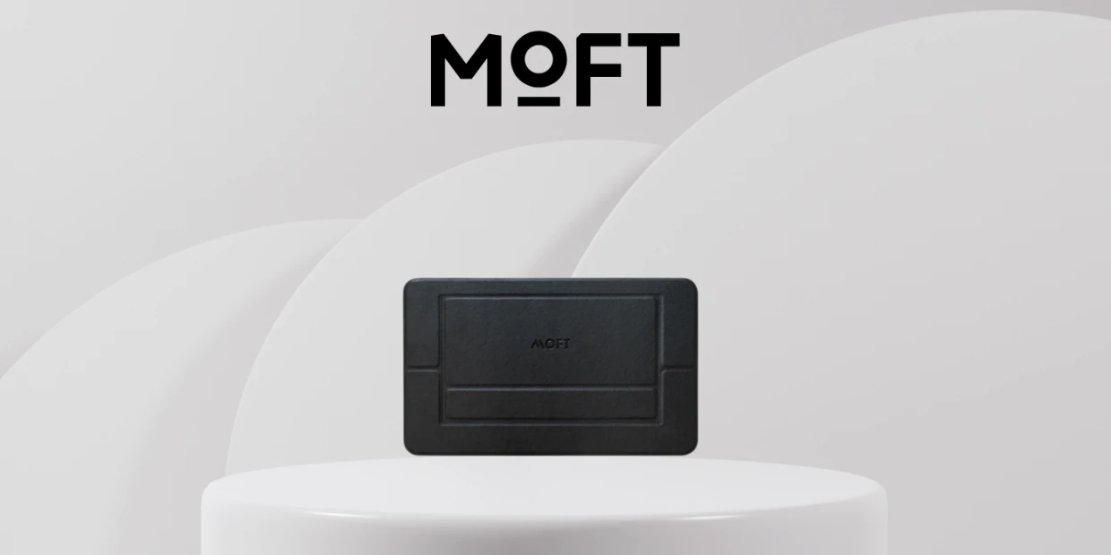 Suport universal pentru laptop Moft Airflow Movas, Autoadeziv, Negru 1 Lerato.ro