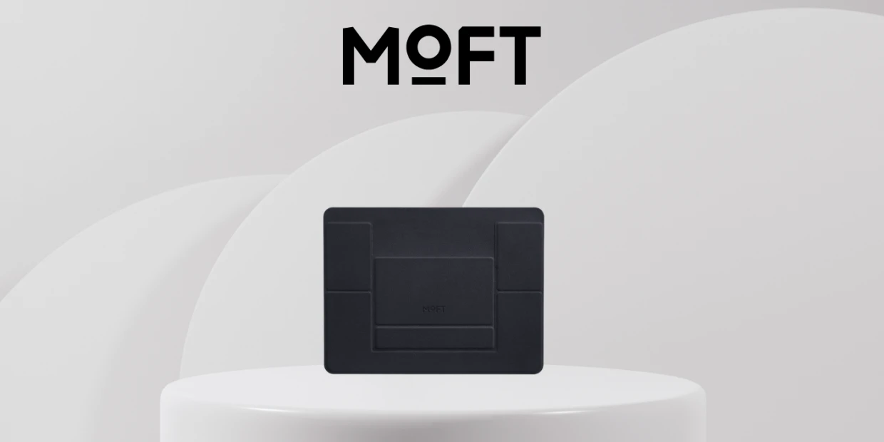 Suport universal pentru laptop Moft Movas, Autoadeziv, Negru 1 Lerato.ro