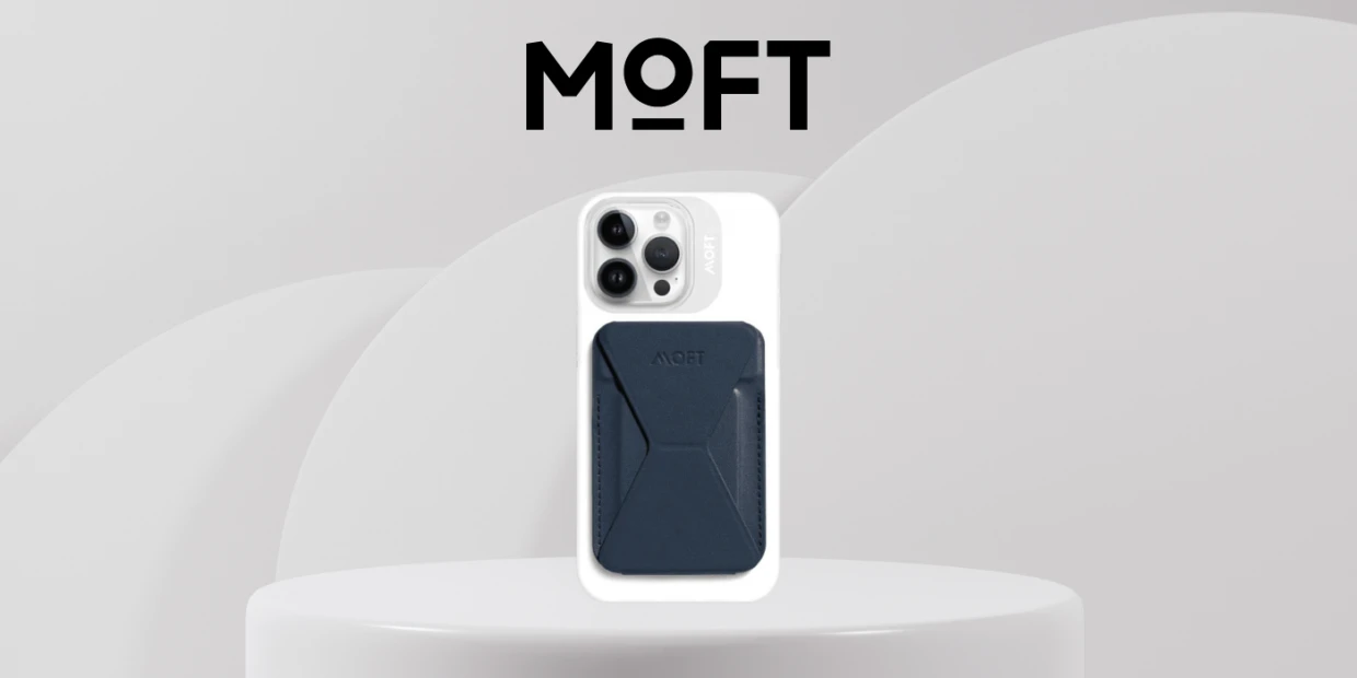 Portofel din piele ecologica Moft X Mini, Autoadeziv, Navy Blue 1 Lerato.ro