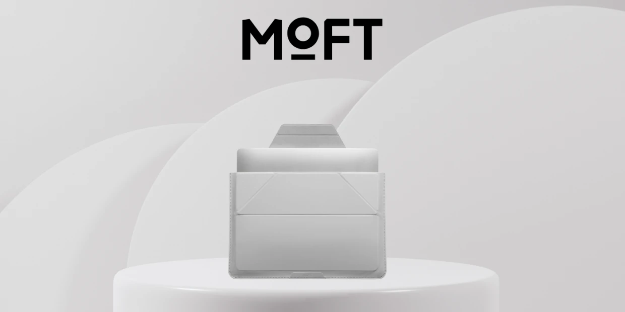 Husa din piele ecologica Moft compatibila cu laptop 13 inch, Functie de suport, Misty Cove 1 Lerato.ro