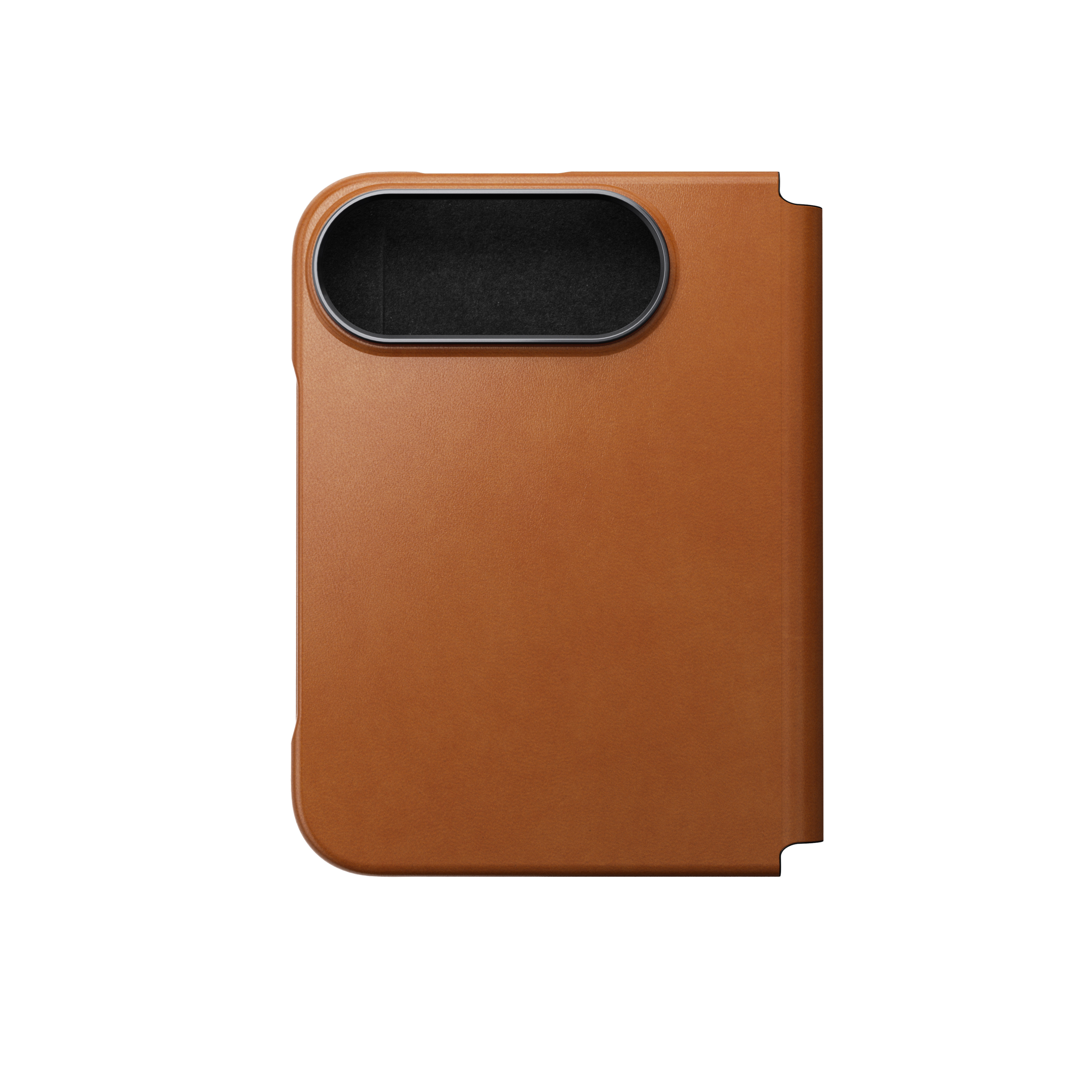 Husa Nomad Traditional Leather Folio Horween compatibila cu iPhone Duo, Saddle