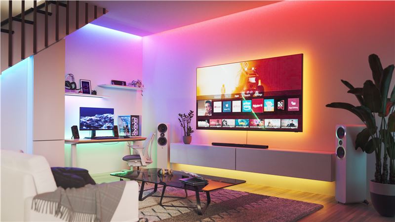 Banda LED Smart Nanoleaf Essentials Lightstrip Starter Kit Matter, 5m, control vocal, WiFi, RGB 1 Lerato.ro