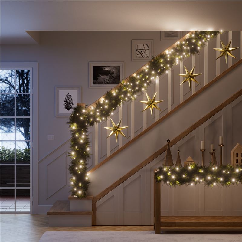 Banda LED Smart Nanoleaf Essentials Holiday String Lights Starter Kit, 24m, Control vocal, WiFi, RGB 1 Lerato.ro